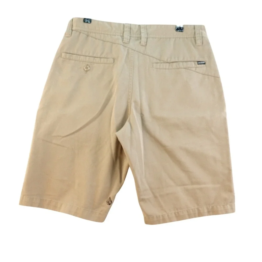Volcom True To This Men's 31‎ Beige Casual Chino Shorts Skate Flat Front Y2K